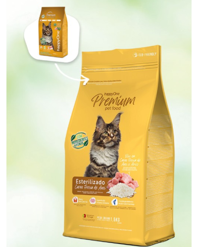 happyOne Premium gato esterilizado - Carne Fresca 10 kg