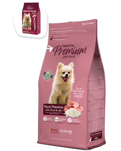 happyOne Premium Razas Pequeñas Carne Fresca de Aves 12Kg.