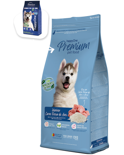 happyOne Premium Júnior Carne Fresca 4Kg.