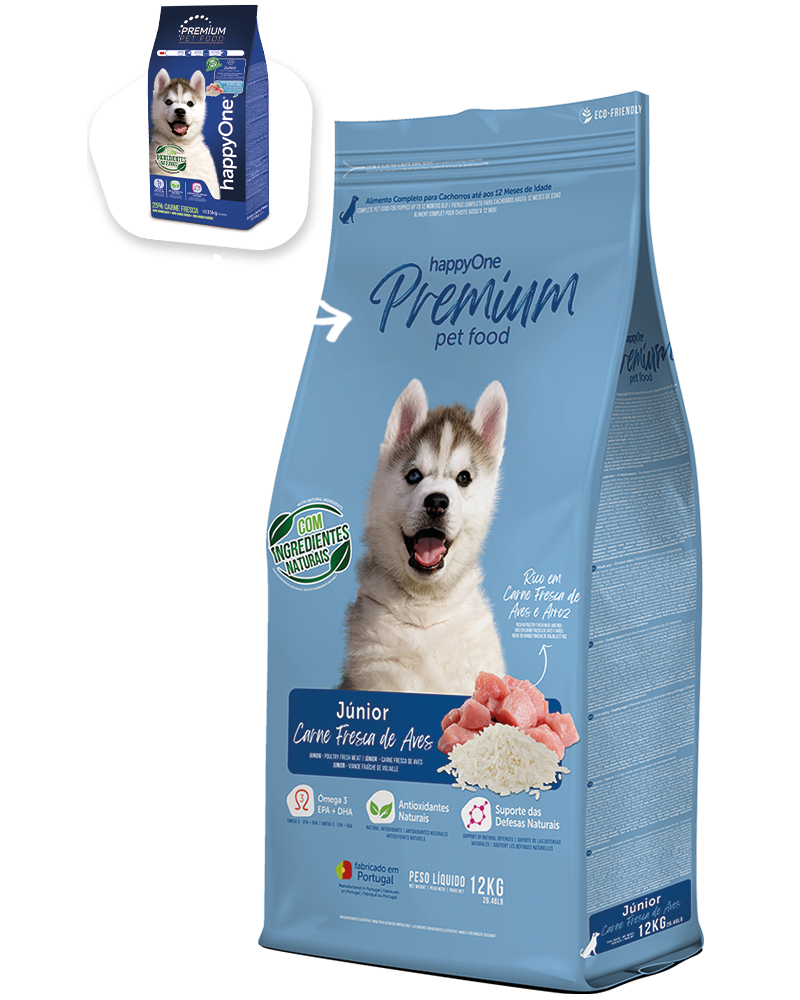 happyOne Premium Júnior Carne Fresca 12Kg.