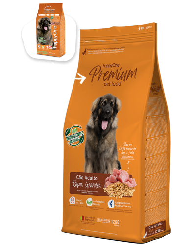 happyOne Premium Razas Grandes Carne Fresca 12Kg.