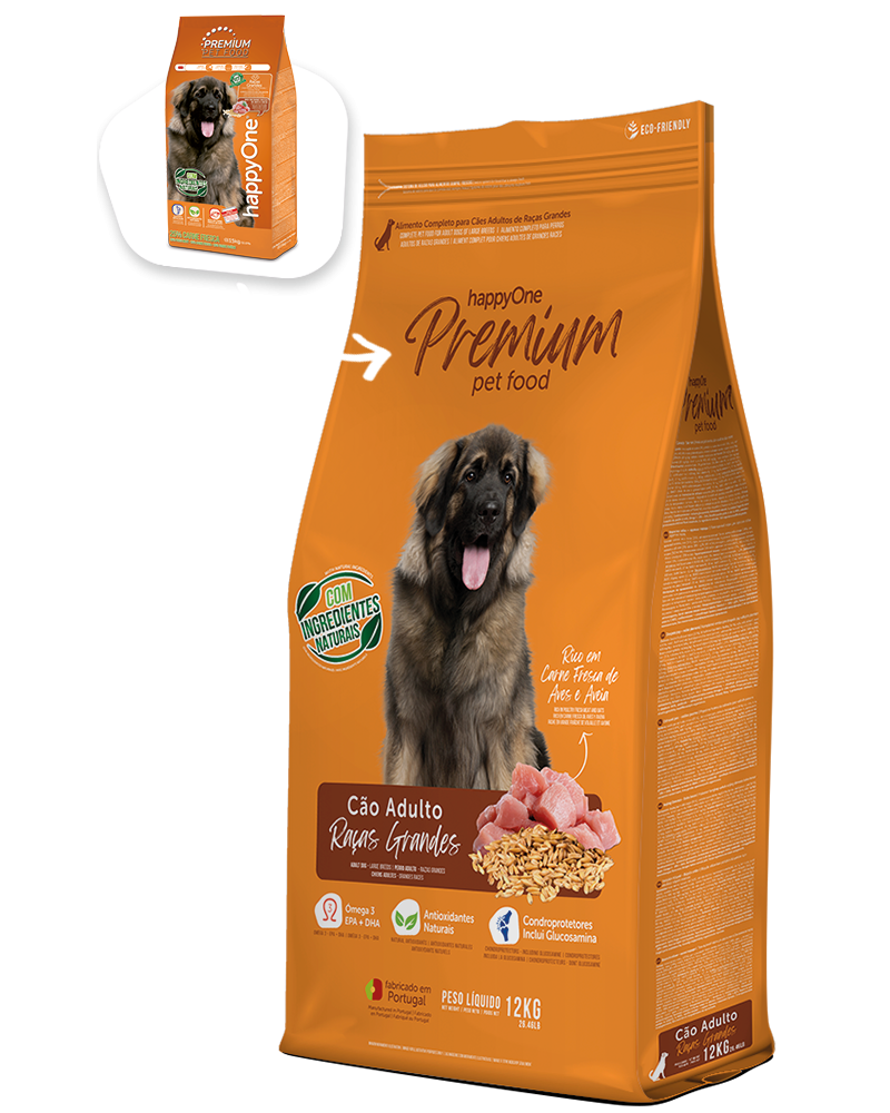 happyOne Premium Razas Grandes Carne Fresca 12Kg.